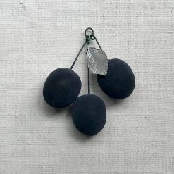 Ornament Ceramic & Porcelain Fruit Nostalgic Cotton Plums