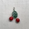 Nostalgie Christbaumschmuck Nostalgic Cherries With Green Leaf Ornament Ceramic & Porcelain Fruit