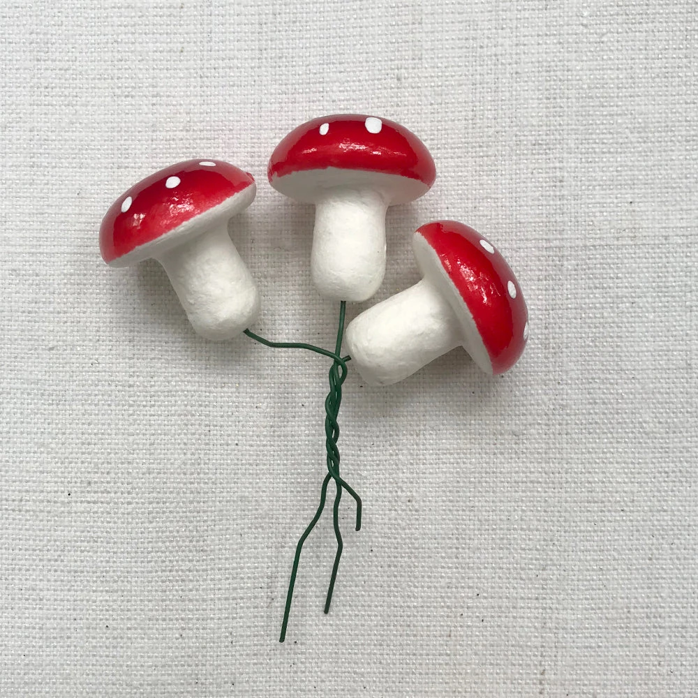 Nostalgie Christbaumschmuck Medium Nostalgic Cotton Mushroom Twist-Tie Ornament Set Holiday 3 Nostalgie Christbaumschmuck Medium Nostalgic Cotton Mushroom Twist-Tie Ornament Set Holiday