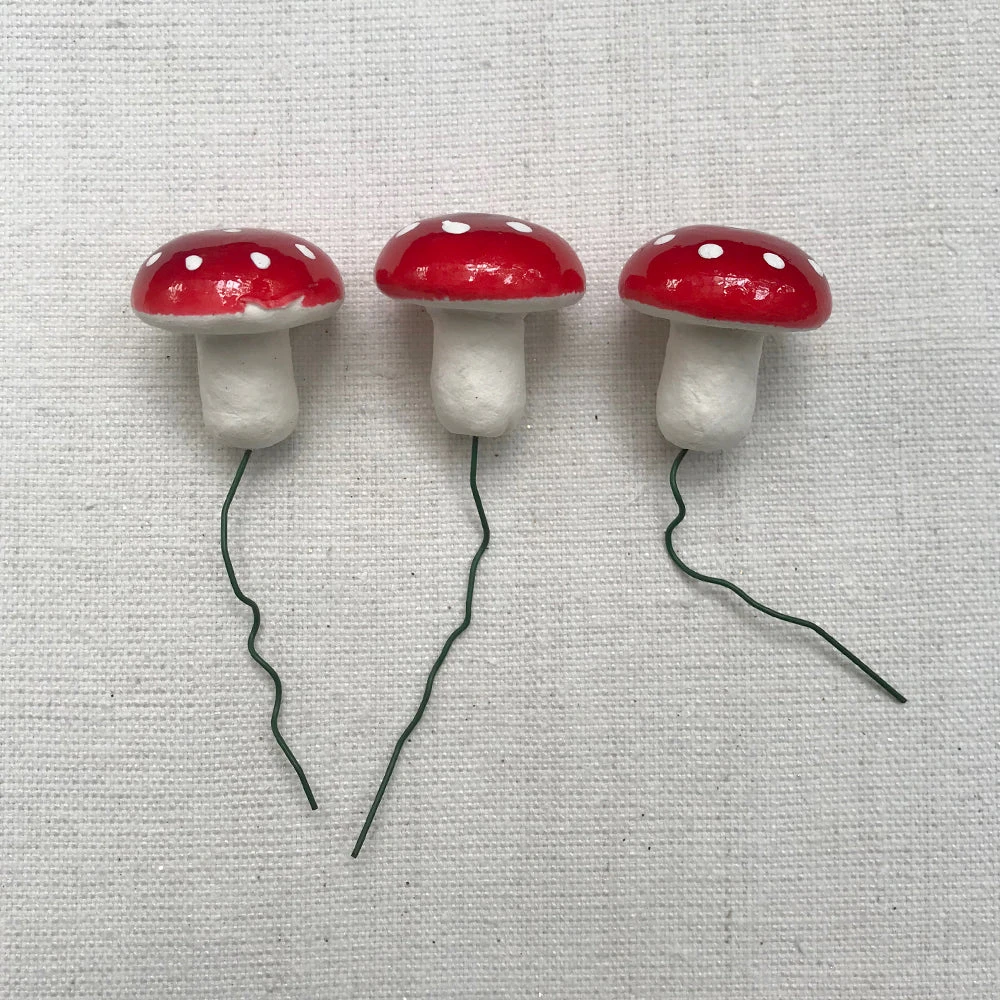 Nostalgie Christbaumschmuck Medium Nostalgic Cotton Mushroom Twist-Tie Ornament Set Holiday 5 Nostalgie Christbaumschmuck Medium Nostalgic Cotton Mushroom Twist-Tie Ornament Set Holiday