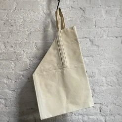 Puebco Waxed Cotton Firewood Carrier In Off White Art & Objects