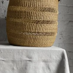 Art & Objects Savanna U-Shopper Open Weave Basket Bag In Natural