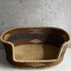 Art & Objects Savanna Baskets Extra Large Dog Bed In Brown & Black