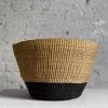 Savanna Vase Basket In Natural With Black Base Art & Objects