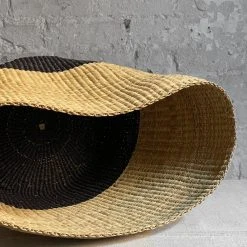 Savanna Vase Basket In Natural With Black Base Art & Objects