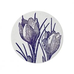 Sesame Letterpress & Design Set Of 8 Letterpress Crocus Coasters