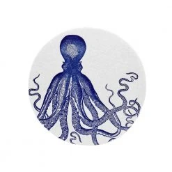 Sesame Letterpress & Design Set Of 8 Letterpress Octopus Coasters Dining & Tabletop