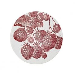 Sesame Letterpress & Design Dining & Tabletop Set Of 8 Letterpress Raspberries Coasters