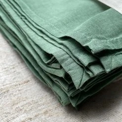 Lisa Corti Dining & Tabletop Set Of 6 Organza Napkins In Sage