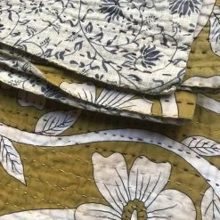 Jeanette Farrier Newly Printed Kantha Queen Bedcover Textiles & Rugs