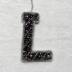 Tinker Tailor Beaded Alphabet Ornament "Letter L" Holiday