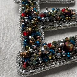 Tinker Tailor Holiday Beaded Alphabet Ornament "Letter E" 5 Tinker Tailor Holiday Beaded Alphabet Ornament