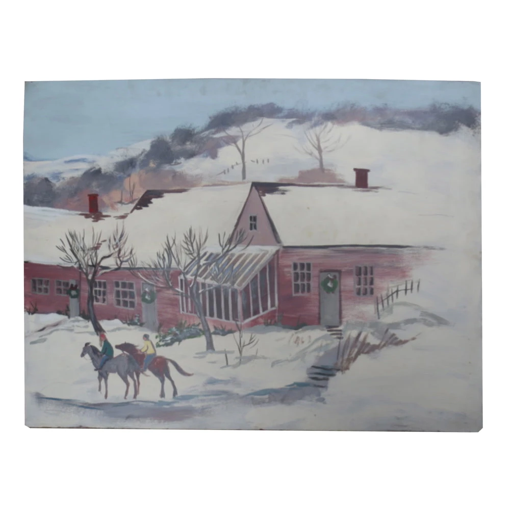 Vintage Holiday Mural No. 32 By Nancy Whorf