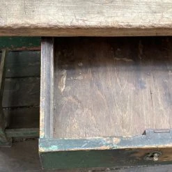 Vintage Antique Painted Table With Drawer