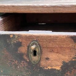 Vintage Antique Painted Table With Drawer