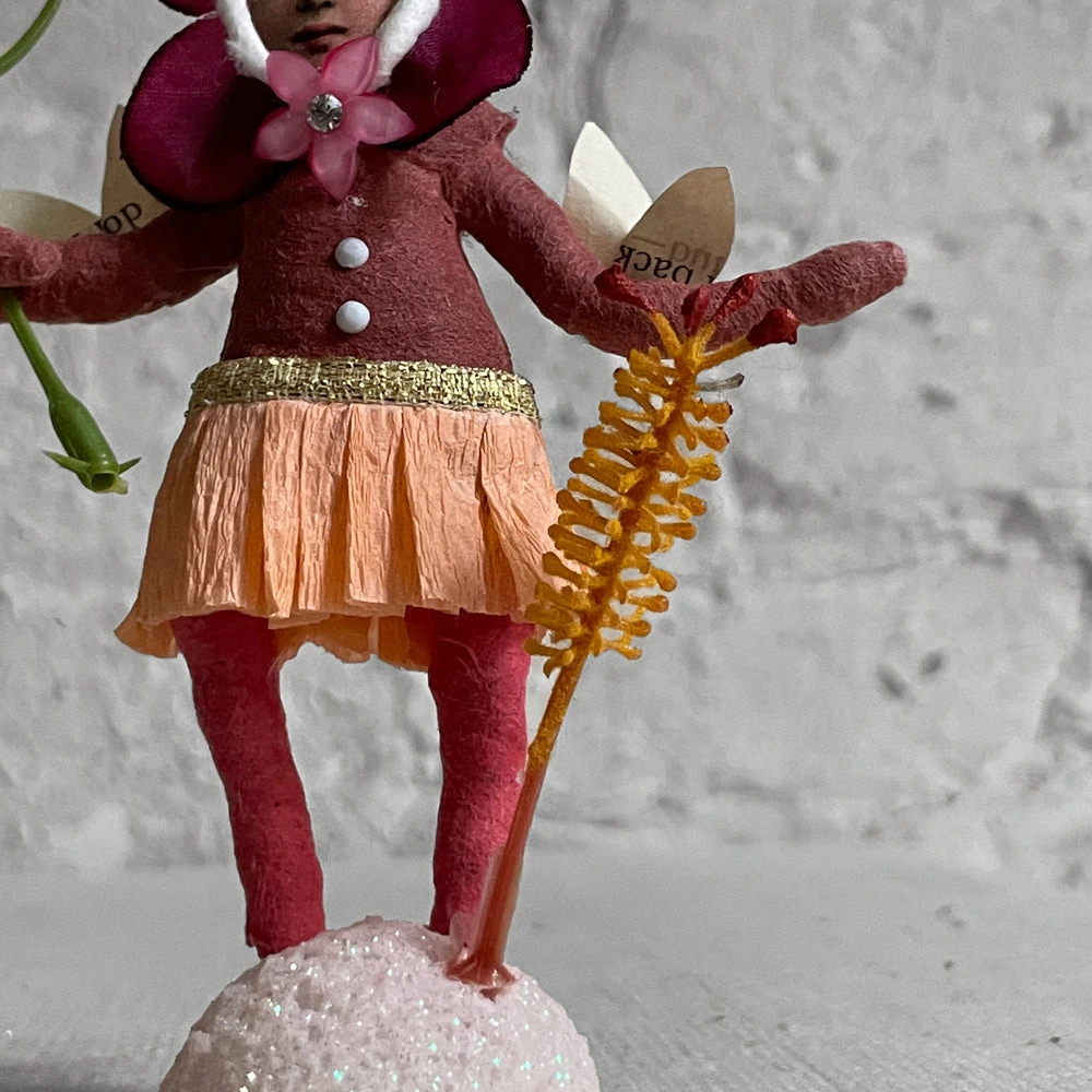 Vintage By Crystal Flower Girl With Pink Bouquet