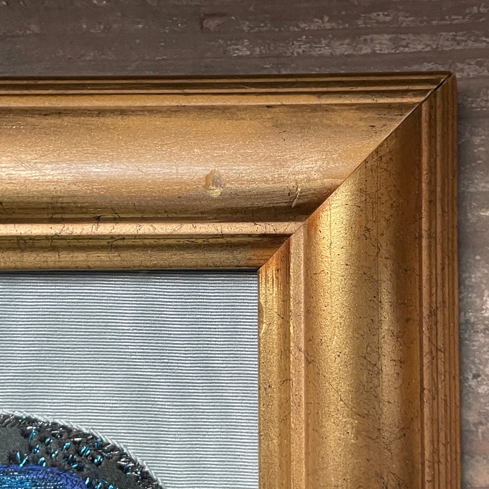 Hand Embroidered Turquoise Butterfly By Zara Merrick Art & Objects 7 Hand Embroidered Turquoise Butterfly By Zara Merrick Art & Objects