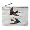John Derian Company Inc Swallows Zipper Pouch