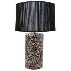 John Derian Decoupage Small Red & White Marble Swirls