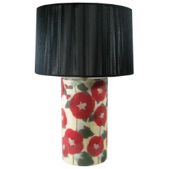 John Derian Hollyhock Lamp Decoupage