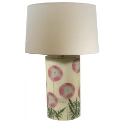 John Derian Pink Poppies Lamp Decoupage