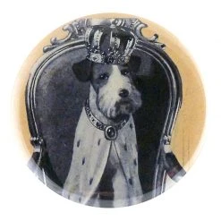 John Derian Decoupage Crowned Dog