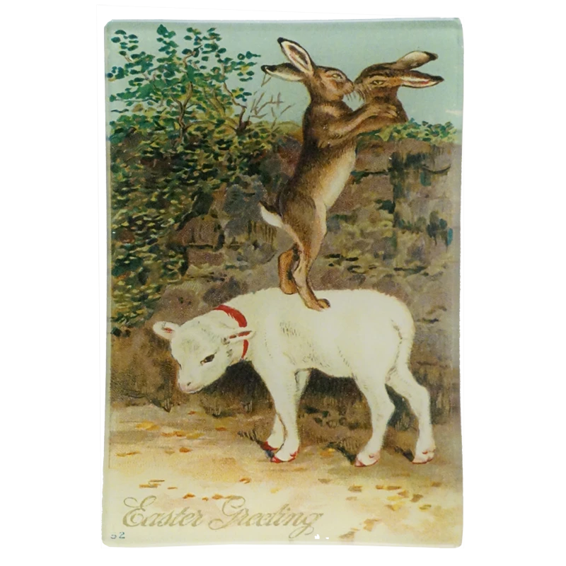 John Derian Decoupage Easter Greeting (Kissing Rabbits) 3 John Derian Decoupage Easter Greeting (Kissing Rabbits)