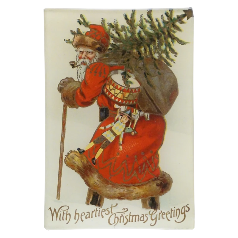 John Derian Santa With Tree (With Heartiest Christmas Greetings) Decoupage 3 John Derian Santa With Tree (With Heartiest Christmas Greetings) Decoupage
