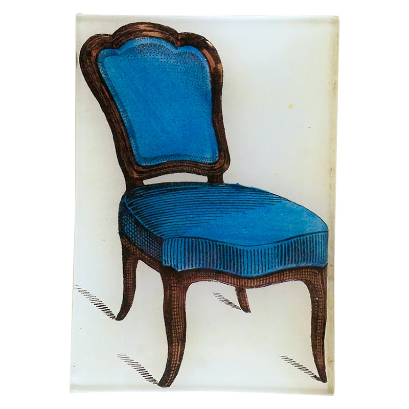 John Derian Decoupage Blue Chair 3 John Derian Decoupage Blue Chair