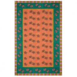 Dining & Tabletop Lisa Corti Panel Ortensia Peach Emerald 220cm X 350cm