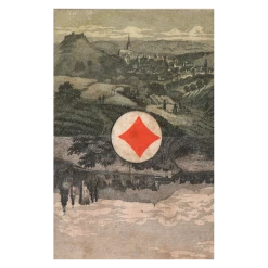 John Derian Decoupage Sepia Suits Diamond