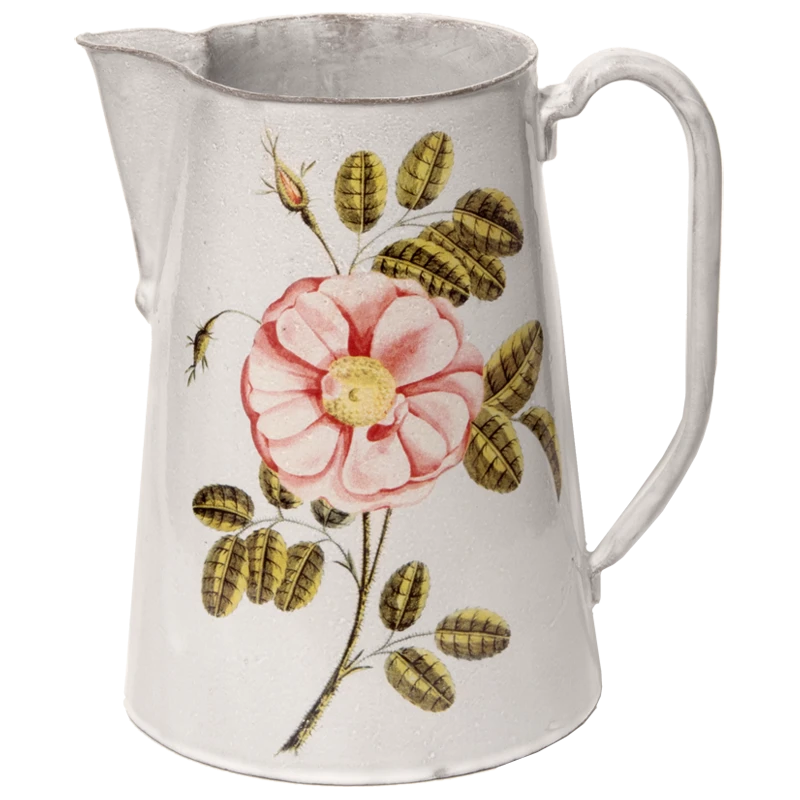 John Derian X ADV Painted Rose Pitcher 3 John Derian X ADV Painted Rose Pitcher