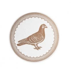 Sesame Letterpress & Design Set Of 2 Letterpress Pigeons Coasters