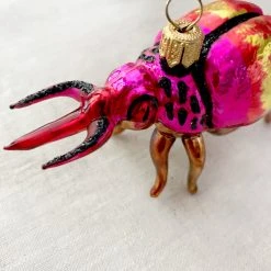Wiktoria Pink & Brown Beetle Ornament