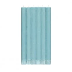 British Colour Standard Set Of 6 Candles In Powder Blue