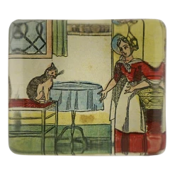 John Derian Decoupage Lady With Cat