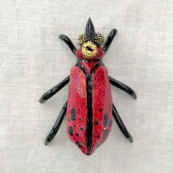 Wiktoria Black And Red Bug Ornament