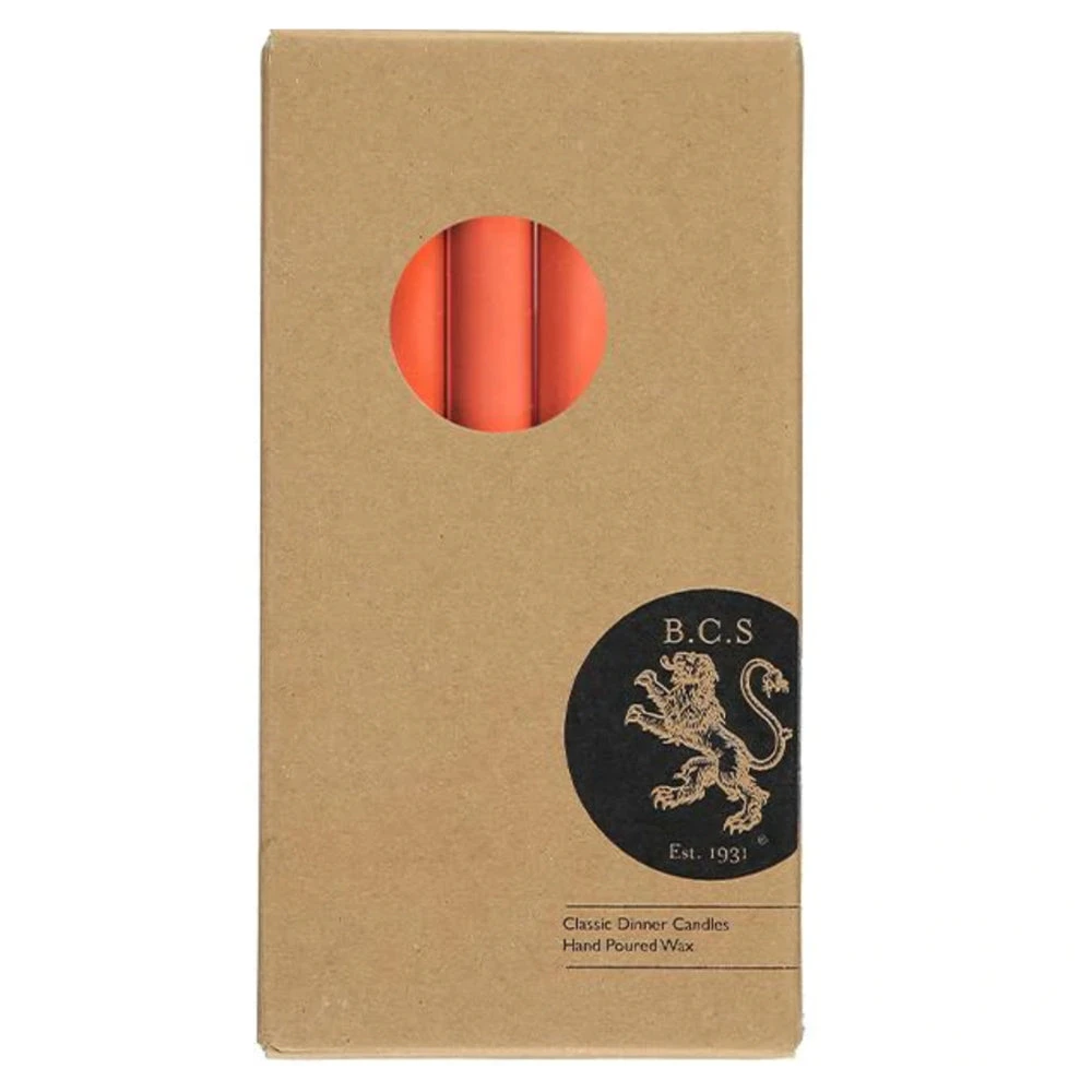 British Colour Standard Set Of 6 Candles In Rust Candlestick Holders 4 British Colour Standard Set Of 6 Candles In Rust Candlestick Holders