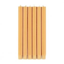 British Colour Standard Set Of 6 Candles In Saffron