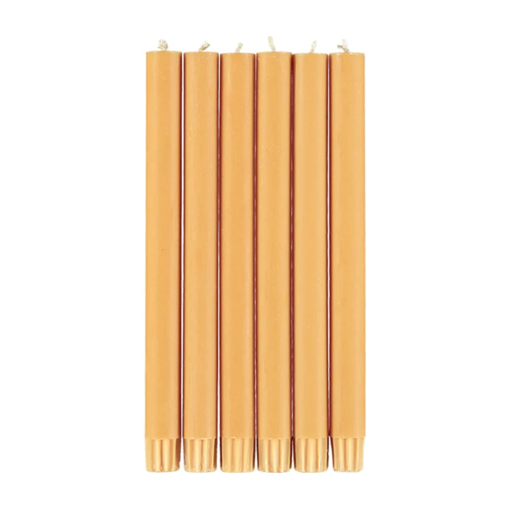 British Colour Standard Set Of 6 Candles In Saffron 3 British Colour Standard Set Of 6 Candles In Saffron