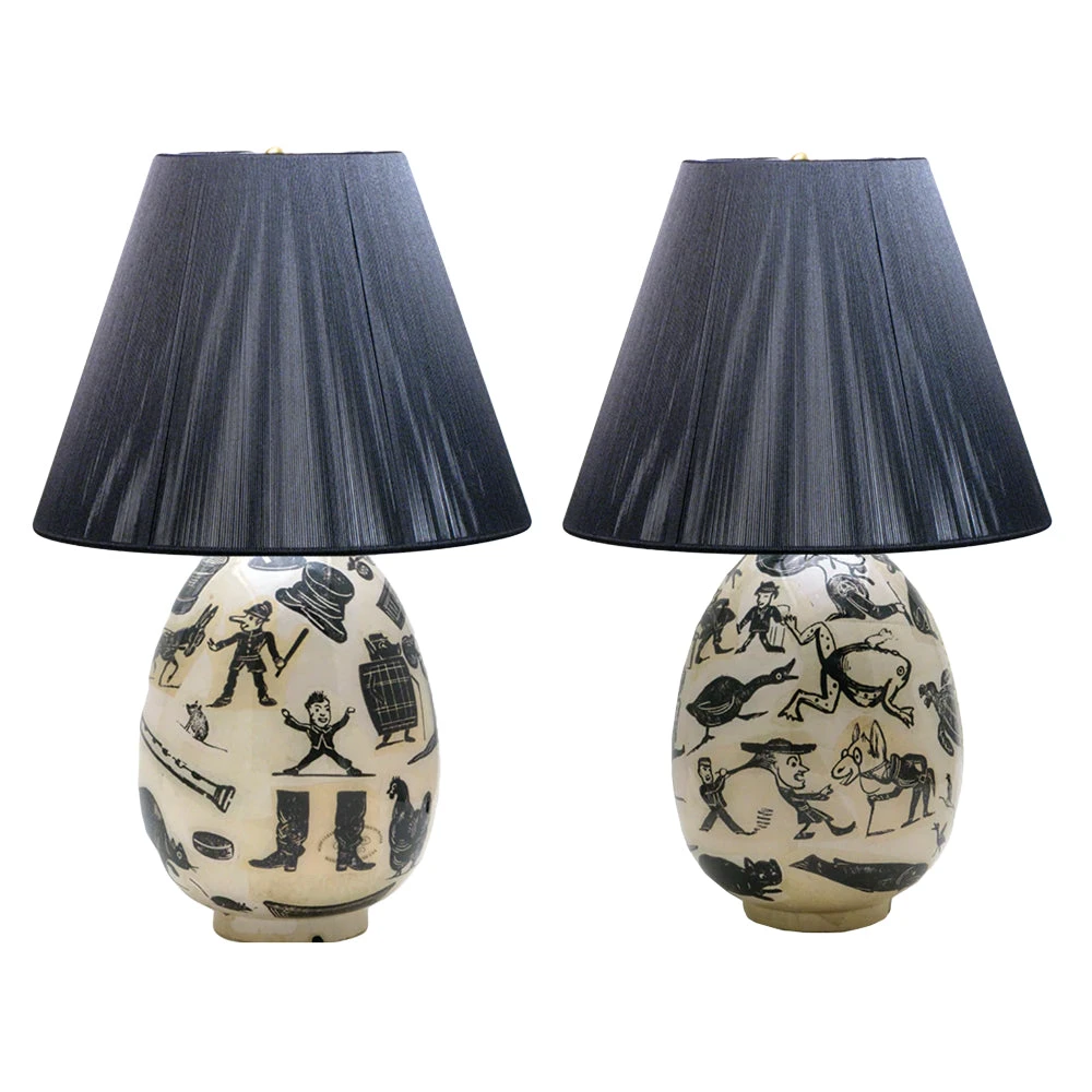 John Derian Flashcard Figures Pair Decoupage 3 John Derian Flashcard Figures Pair Decoupage