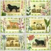 John Derian Company Inc Dining & Tabletop One Of A Kind Collaged Mats (Dogs - Set Of 6)
