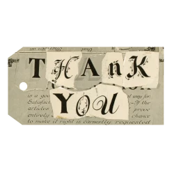 John Derian Company Inc Small Goods Thank You