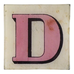 John Derian Block Letter D Decoupage