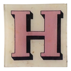 John Derian Block Letter H