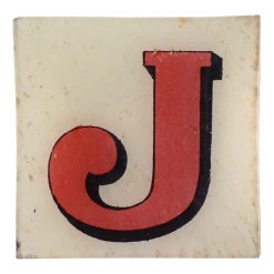 John Derian Block Letter J Decoupage