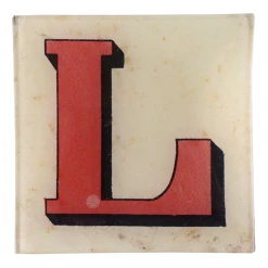 John Derian Block Letter L Decoupage