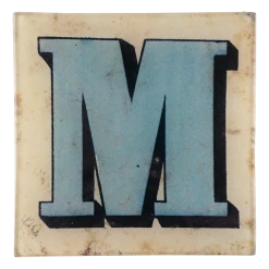John Derian Block Letter M