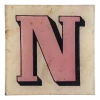 John Derian Block Letter N Decoupage