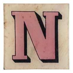 John Derian Block Letter N Decoupage